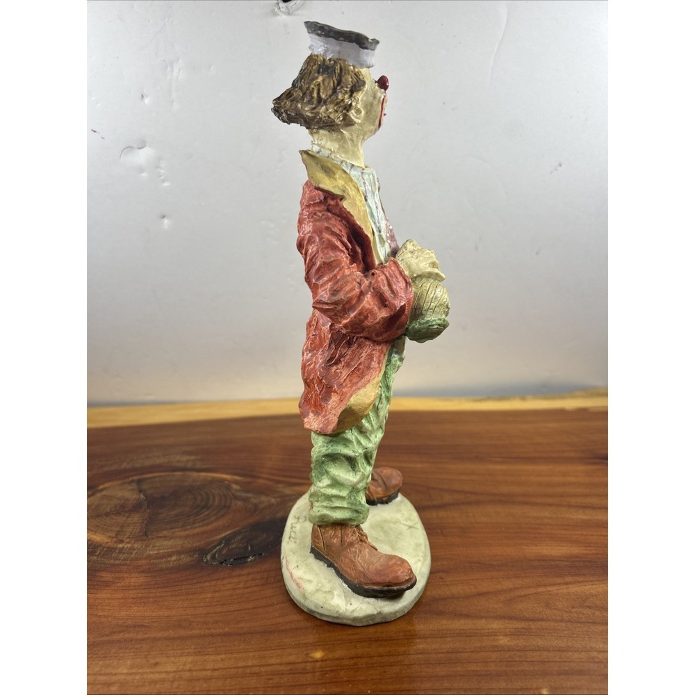 Albert E Price Drunk Clown Figurine Drinking Glass & Wine Bottle, Pocelain Clown - Picture 5 of 7